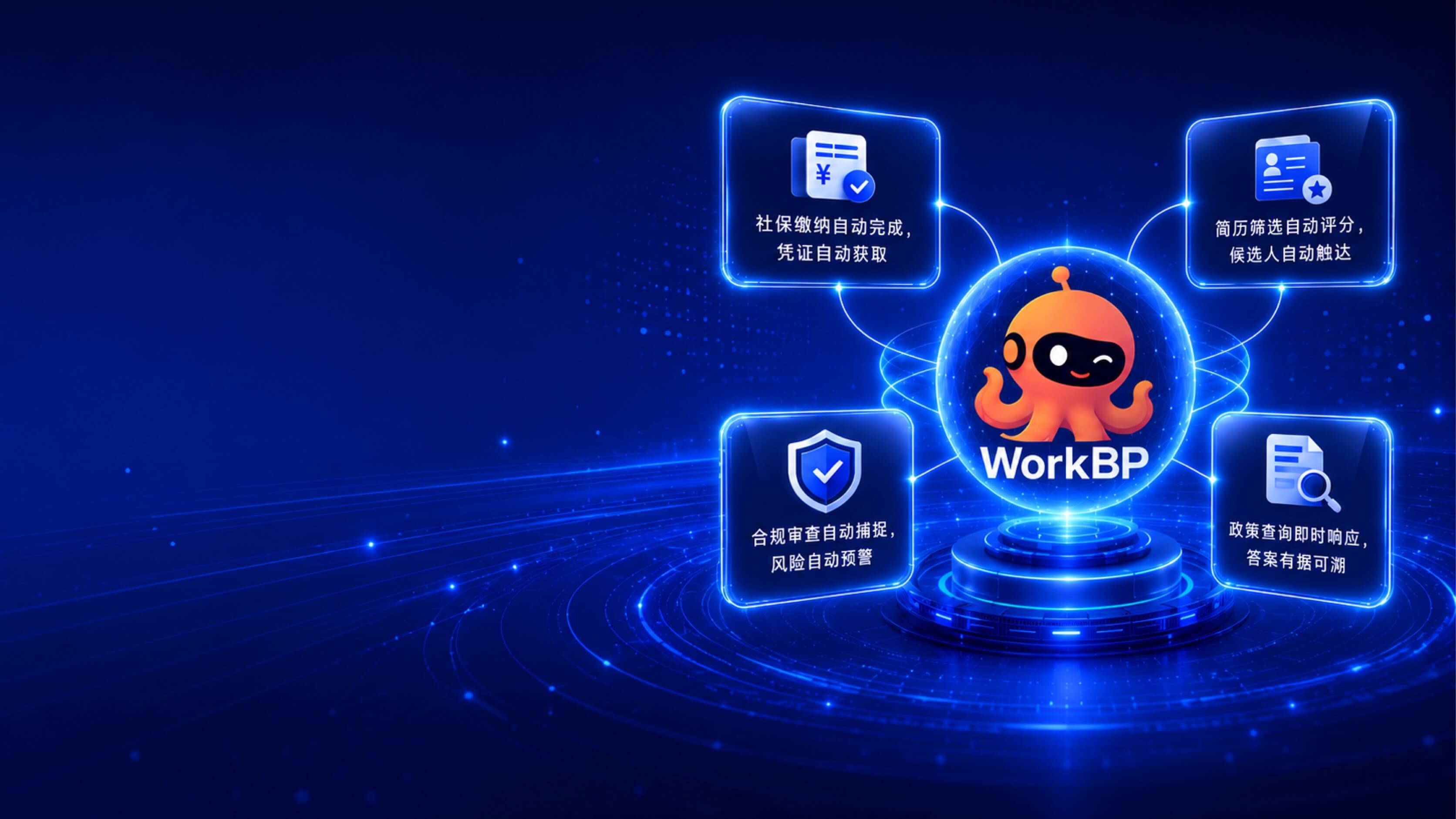 WorkBP 自动完成社保缴纳、简历筛选、合规审查与政策查询